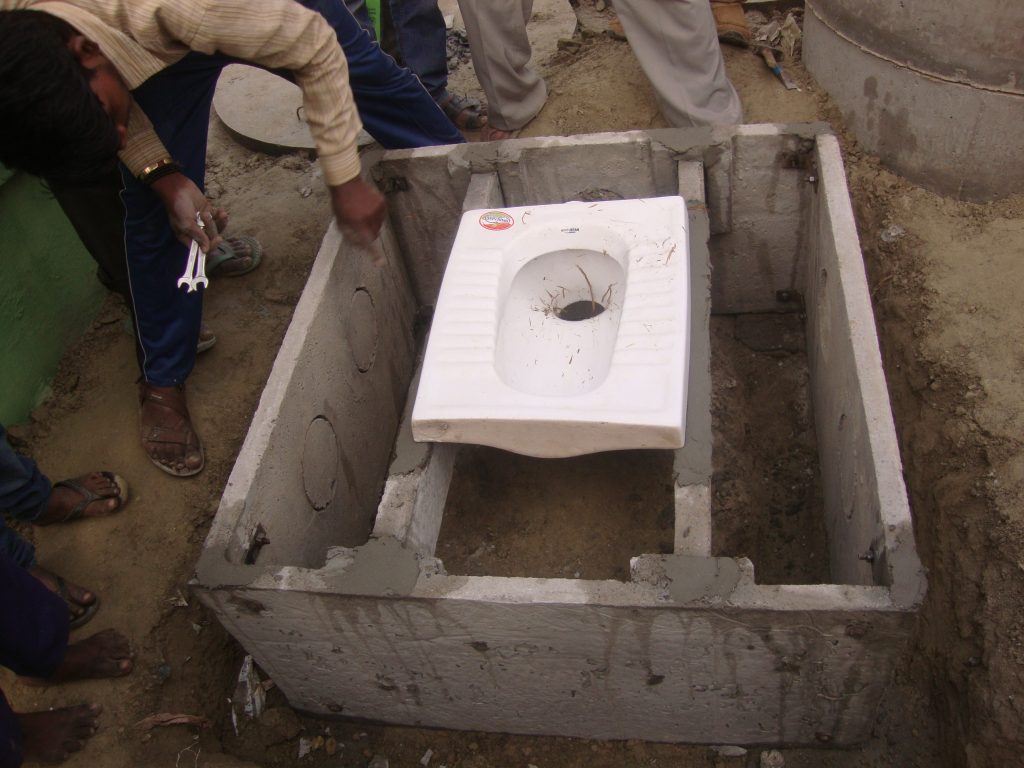 Building Toilets with pre-cast concrete components